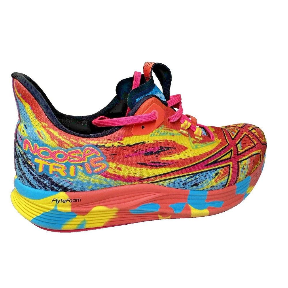 ASICS Noosa Tri 15 Sun Peach Flash Coral Running Shoes Men's Size US 12 Bold